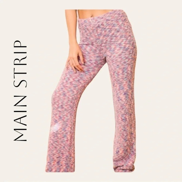 WOMEN’S MAIN STRIP PANTS FLARE TEDDY MATERIAL LARGE IN‎ SIZE MULTICOLOR - Picture 1 of 11